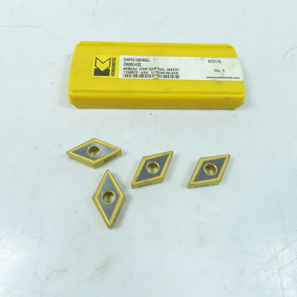Kennametal DNMG150408B Carbide Indexing Insert TiN Coated Lot Of 4