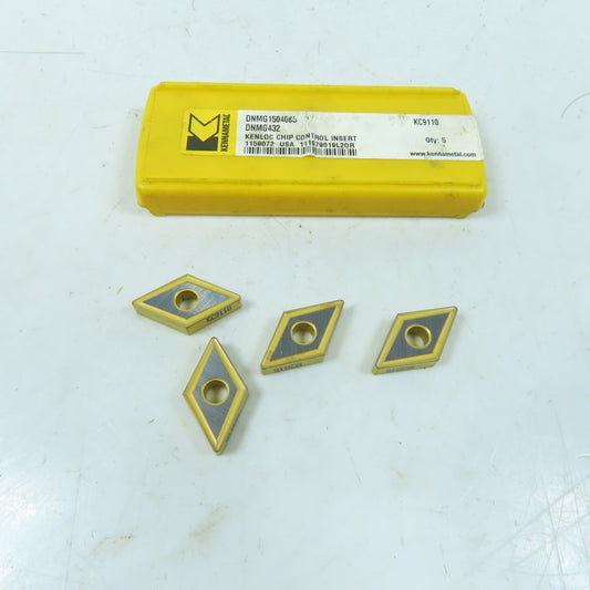 Kennametal DNMG150408B Carbide Indexing Insert TiN Coated Lot Of 4