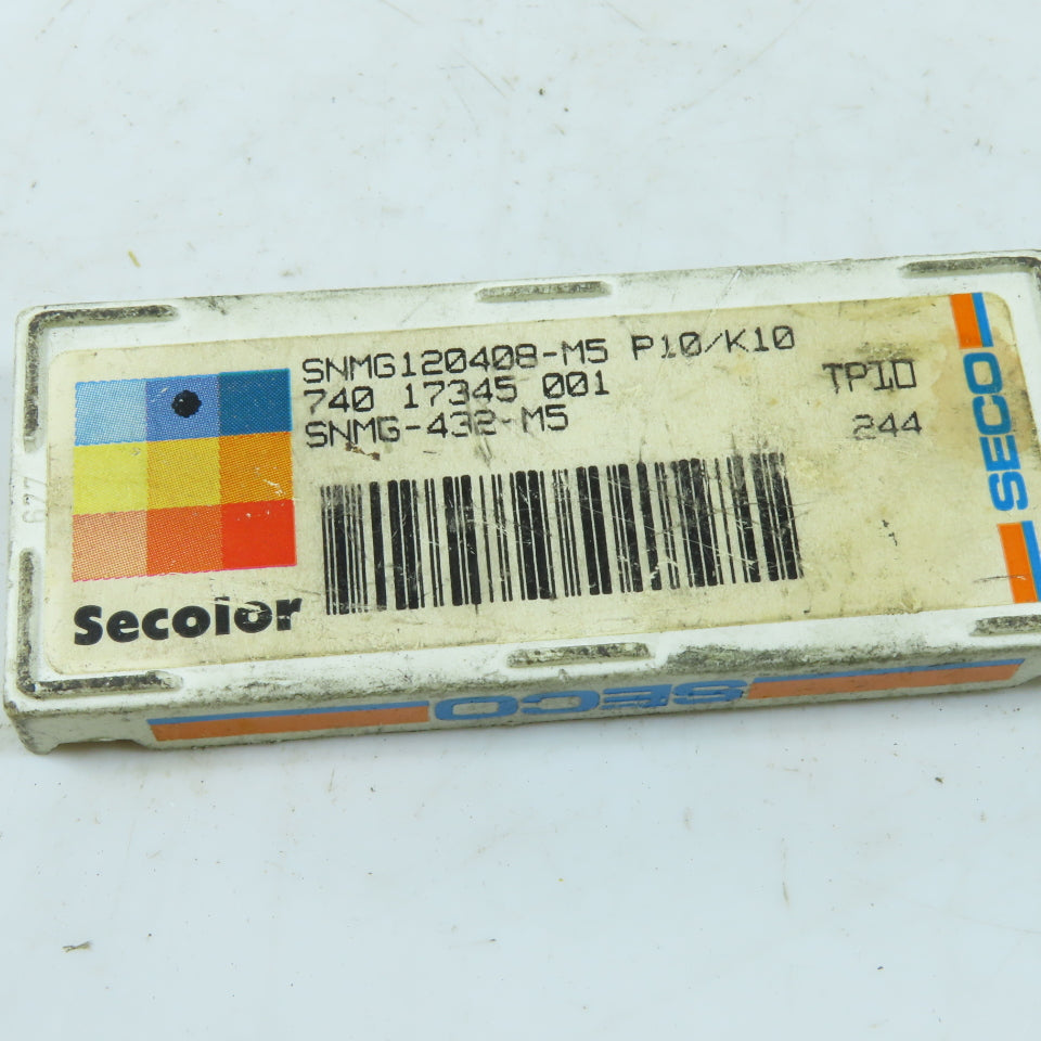 Seco SNMG120408-M5 Carbide Indexing Insert TiN TP10 Coated Lot Of 5