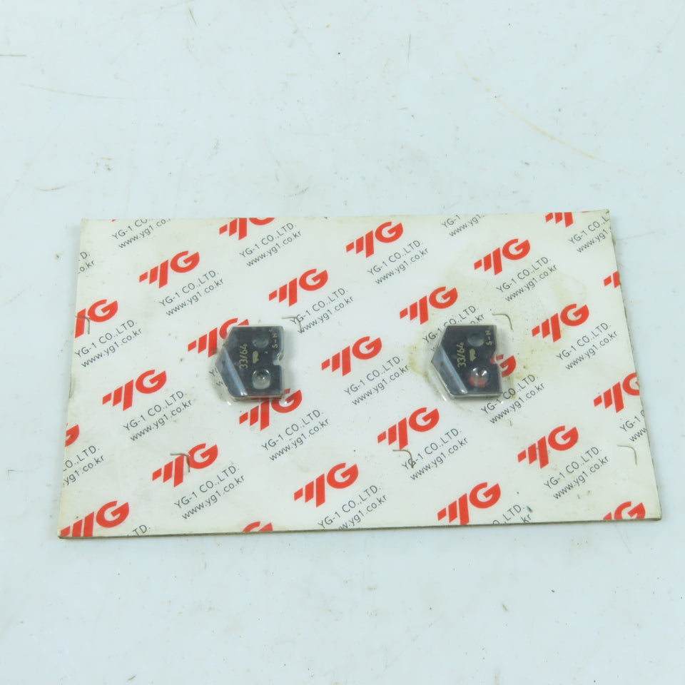 YG-1 S08002 #0 33/64" Carbide Indexing Insert TiAIN Lot Of 2