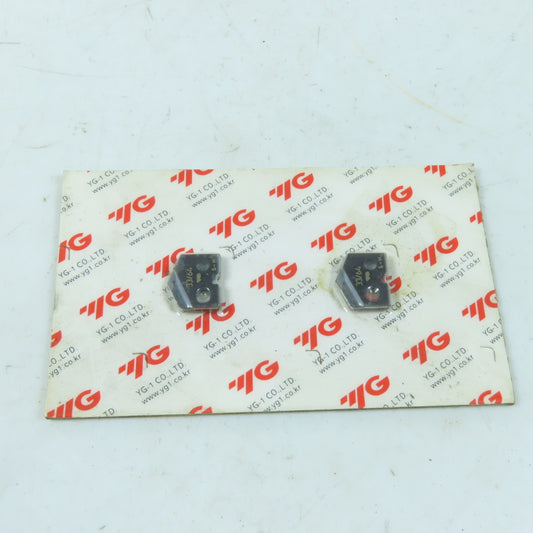 YG-1 S08002 #0 33/64" Carbide Indexing Insert TiAIN Lot Of 2