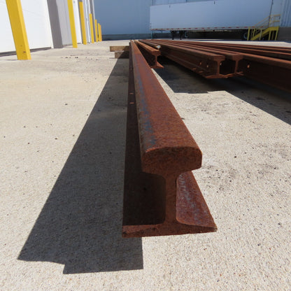 Heavy Duty Industrial Steel Crane Railroad Rails 13' to 122" Lengths Lot Of 9