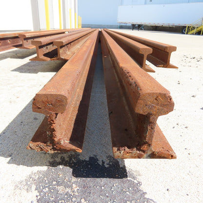 Heavy Duty Industrial Steel Crane Railroad Rails 13' to 122" Lengths Lot Of 9