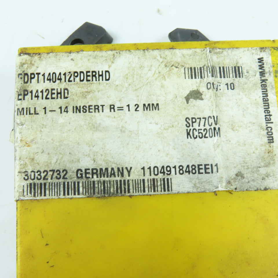 Kennametal EDPT140412PDERHD Carbide Indexing Insert Lot Of 5