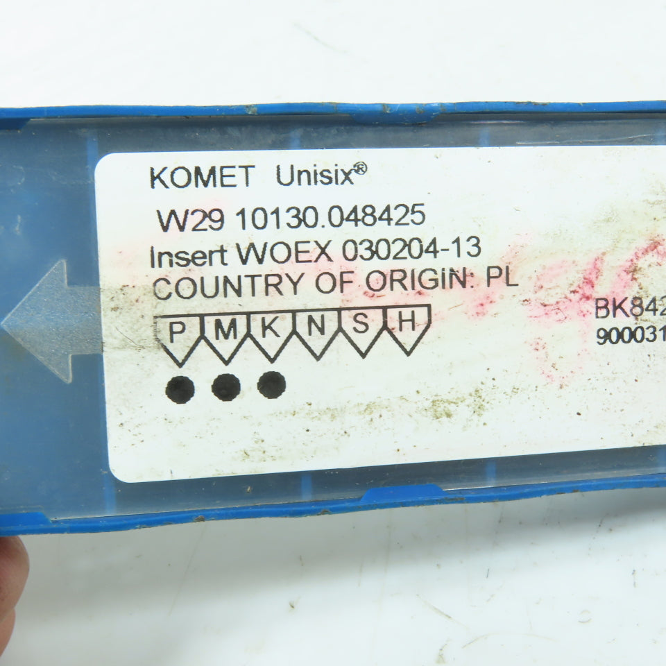 Komet W29 10130.048425 Carbide Indexing Insert TiN Coated Lot Of 6