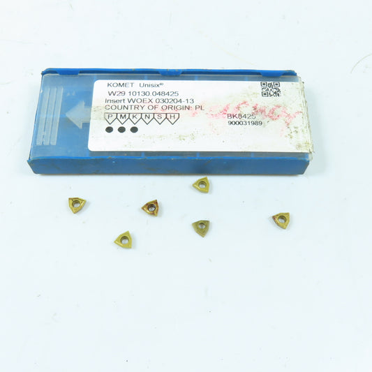 Komet W29 10130.048425 Carbide Indexing Insert TiN Coated Lot Of 6