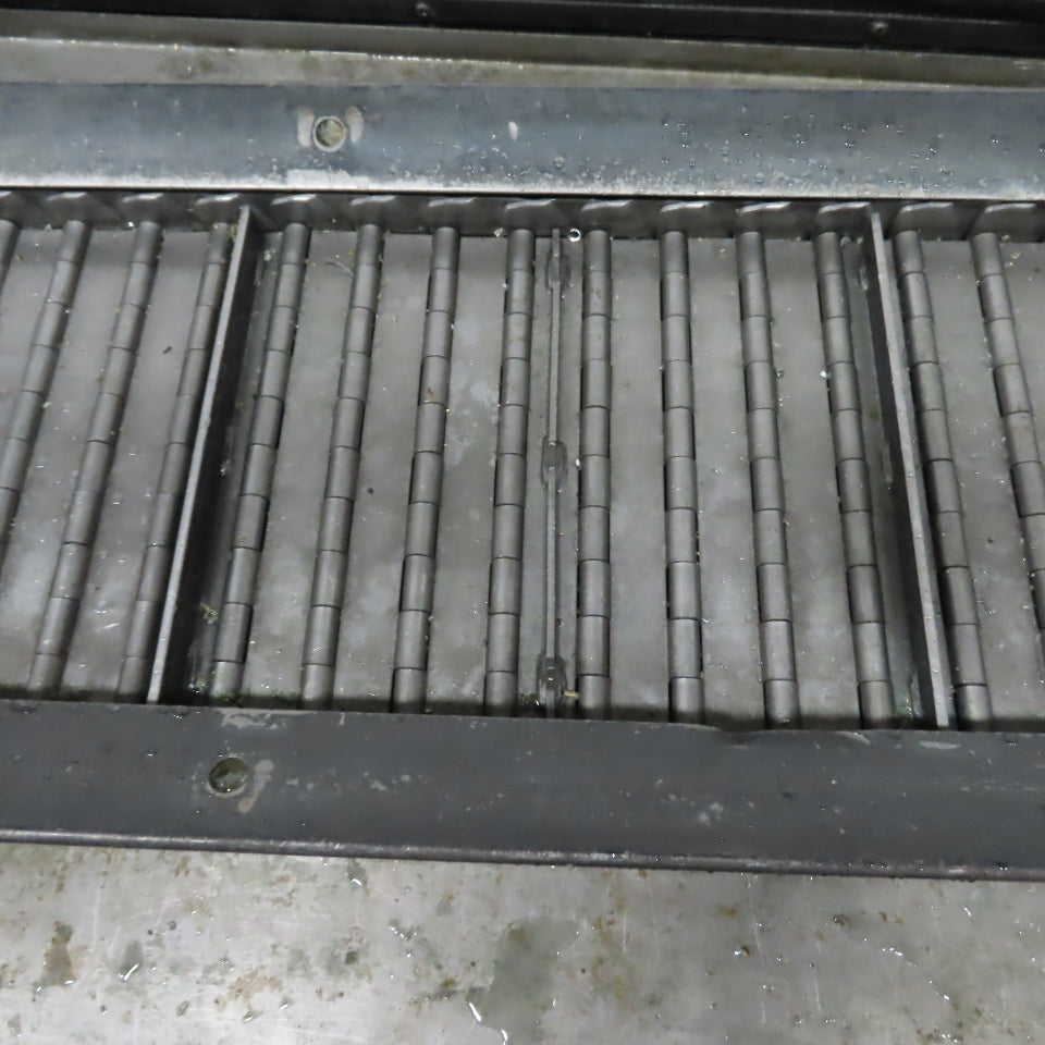 Enomoto Incline Chip Conveyor 3Ph 220V 56"x9.5" Intake 1.5FPM W/Coolant Recovery