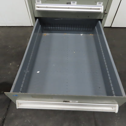 Stanley Vidmar 7 Drawer Small Parts Tools Storage Shop Cabinet 22.5" x 28" x 59"