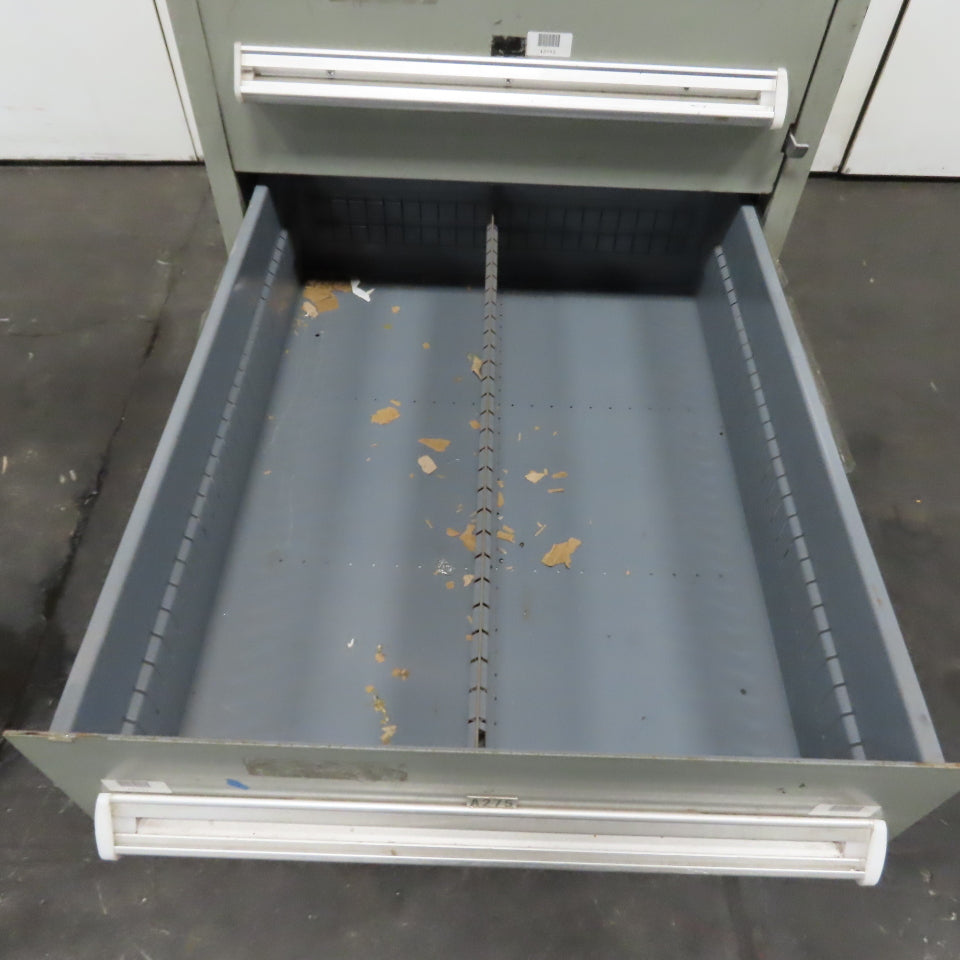 Stanley Vidmar 7 Drawer Small Parts Tools Storage Shop Cabinet 22.5" x 28" x 59"