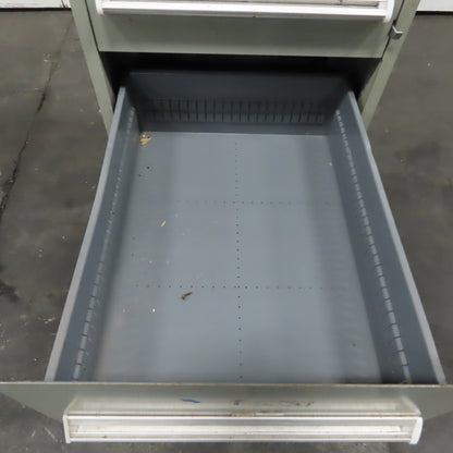Stanley Vidmar 7 Drawer Small Parts Tools Storage Shop Cabinet 22.5" x 28" x 59"