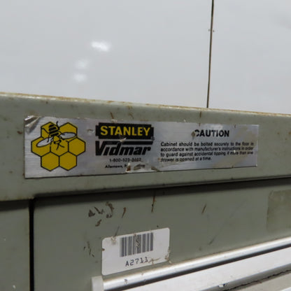 Stanley Vidmar 7 Drawer Small Parts Tools Storage Shop Cabinet 22.5" x 28" x 59"