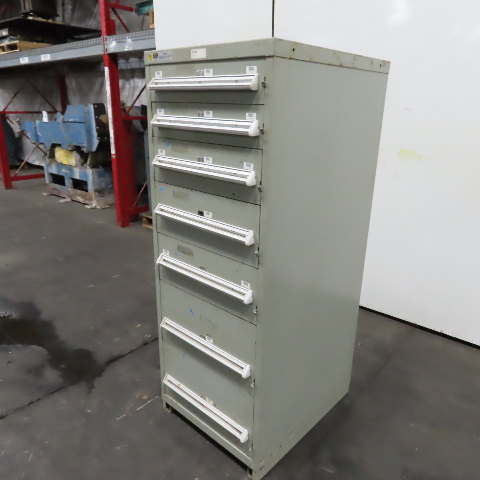 Stanley Vidmar 7 Drawer Small Parts Tools Storage Shop Cabinet 22.5" x 28" x 59"