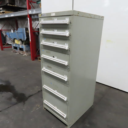Stanley Vidmar 7 Drawer Small Parts Tools Storage Shop Cabinet 22.5" x 28" x 59"