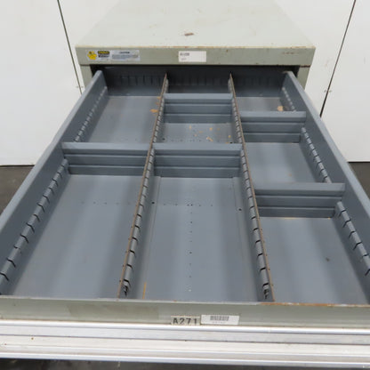 Stanley Vidmar 7 Drawer Small Parts Tools Storage Shop Cabinet 22.5" x 28" x 59"
