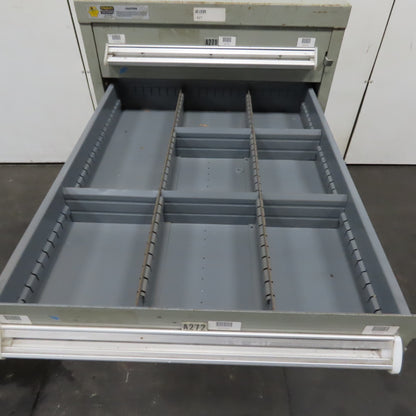 Stanley Vidmar 7 Drawer Small Parts Tools Storage Shop Cabinet 22.5" x 28" x 59"