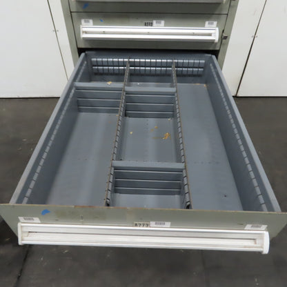Stanley Vidmar 7 Drawer Small Parts Tools Storage Shop Cabinet 22.5" x 28" x 59"