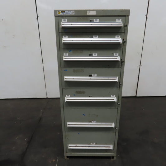 Stanley Vidmar 7 Drawer Small Parts Tools Storage Shop Cabinet 22.5" x 28" x 59"