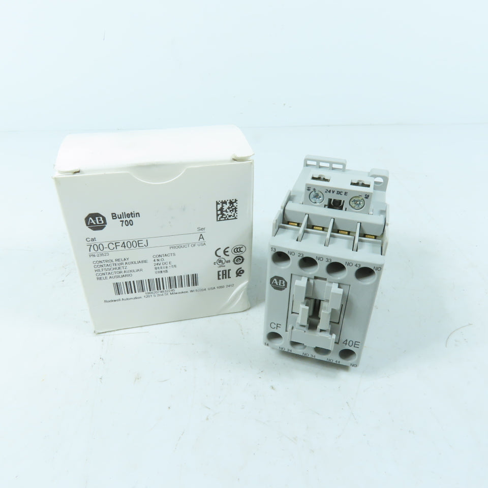 Allen Bradley 700-CF400EJ Control Relay 4 N.O Contacts 24VDC Coil