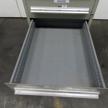 Stanley Vidmar 8 Drawer Small Parts Tools Storage Shop Cabinet 22.5" x 28" x 59"