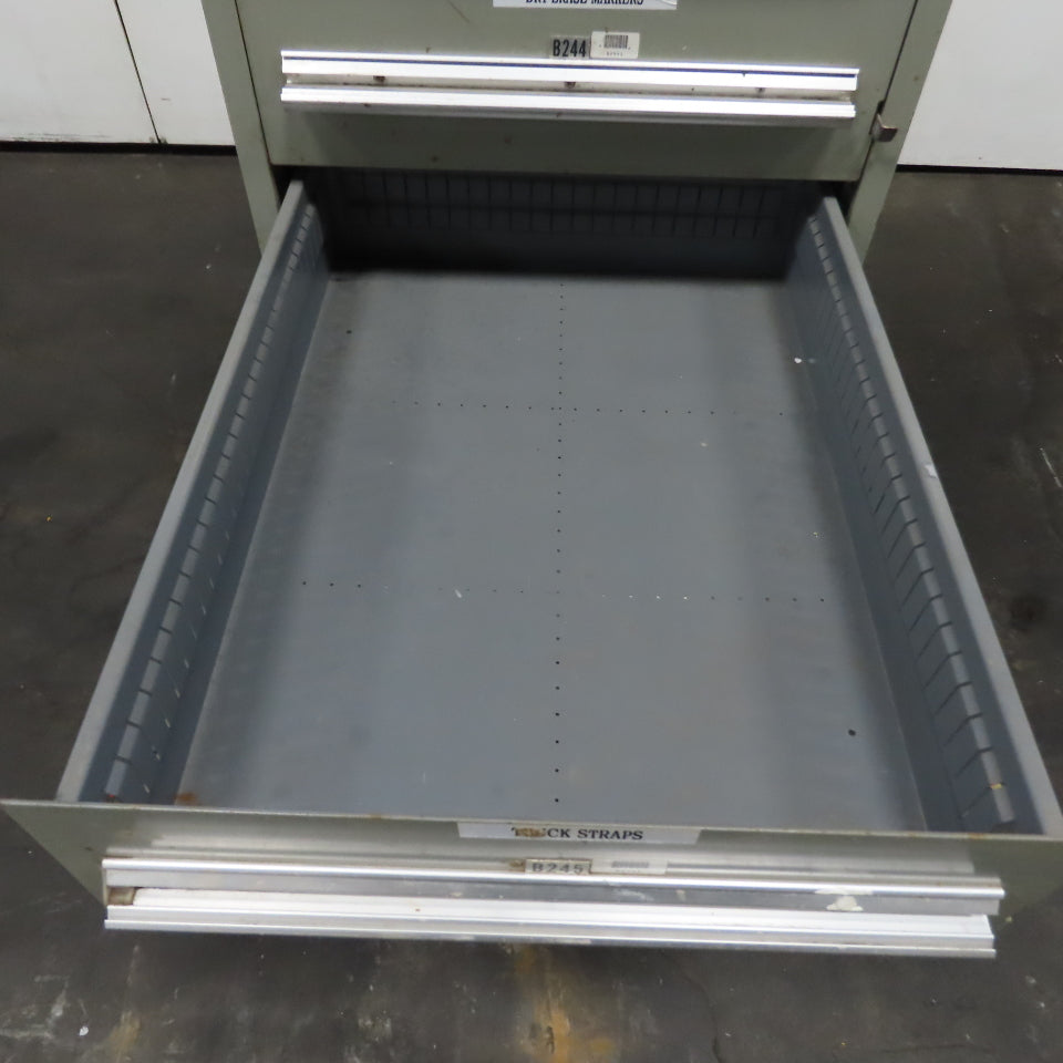 Stanley Vidmar 8 Drawer Small Parts Tools Storage Shop Cabinet 22.5" x 28" x 59"