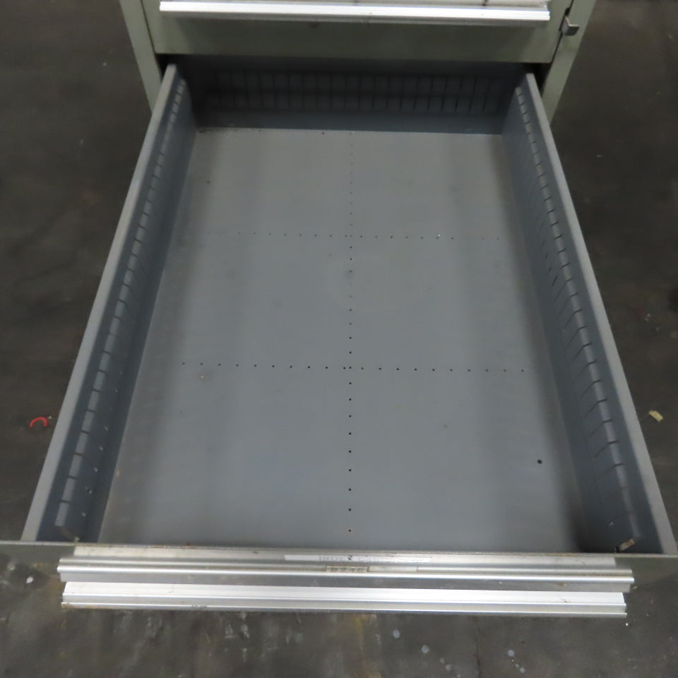 Stanley Vidmar 8 Drawer Small Parts Tools Storage Shop Cabinet 22.5" x 28" x 59"