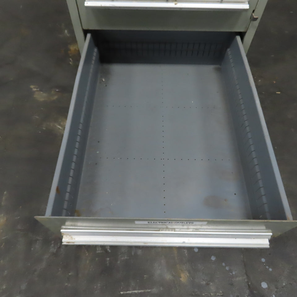 Stanley Vidmar 8 Drawer Small Parts Tools Storage Shop Cabinet 22.5" x 28" x 59"