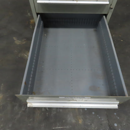 Stanley Vidmar 8 Drawer Small Parts Tools Storage Shop Cabinet 22.5" x 28" x 59"