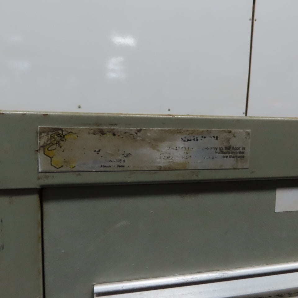 Stanley Vidmar 8 Drawer Small Parts Tools Storage Shop Cabinet 22.5" x 28" x 59"