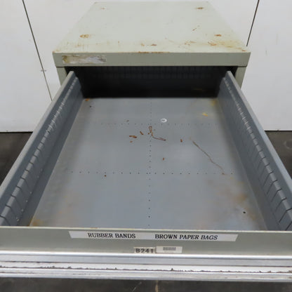 Stanley Vidmar 8 Drawer Small Parts Tools Storage Shop Cabinet 22.5" x 28" x 59"