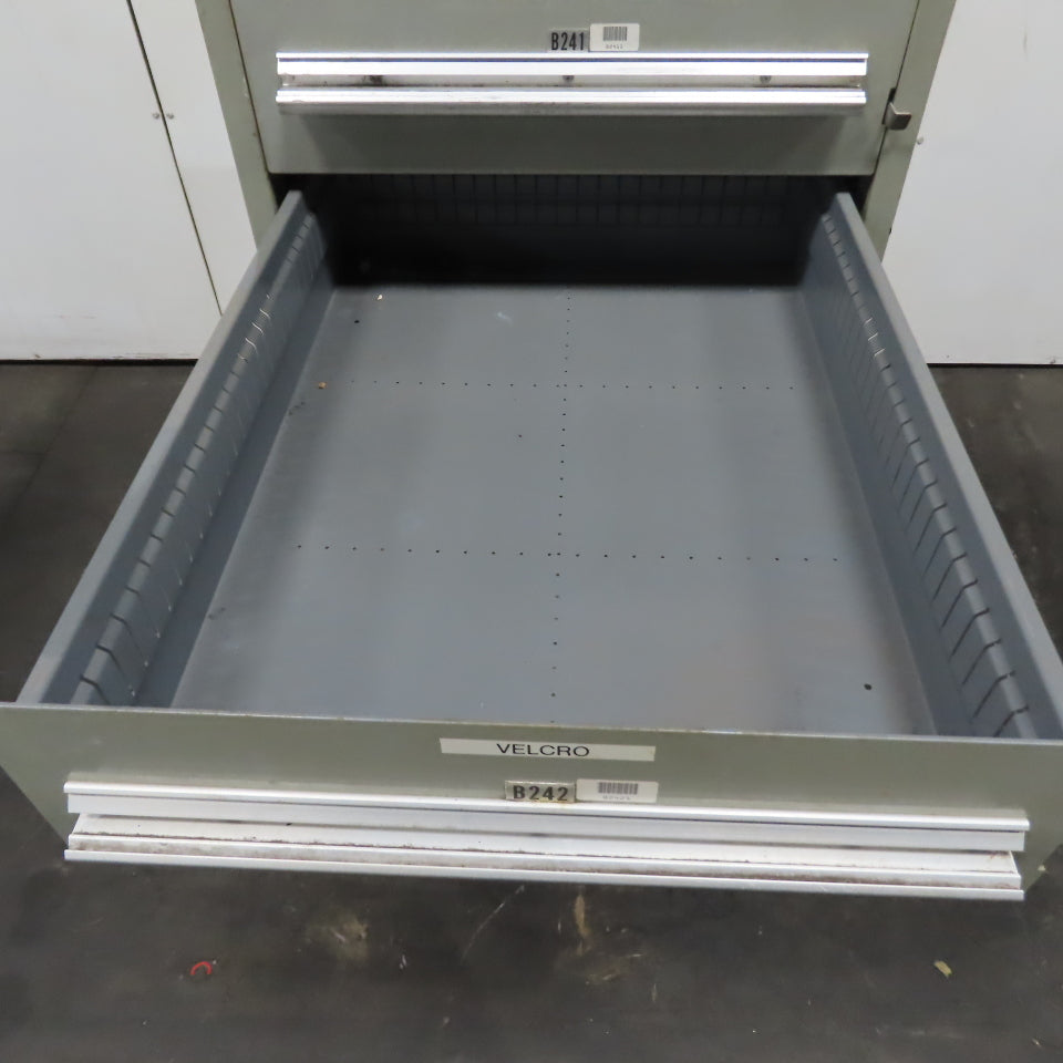 Stanley Vidmar 8 Drawer Small Parts Tools Storage Shop Cabinet 22.5" x 28" x 59"