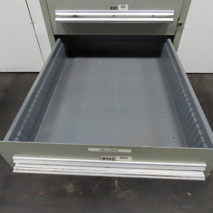 Stanley Vidmar 8 Drawer Small Parts Tools Storage Shop Cabinet 22.5" x 28" x 59"