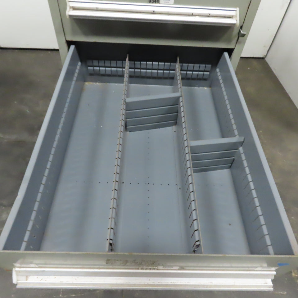 Stanley Vidmar 7 Drawer Small Parts Tools Storage Shop Cabinet 22.5" x 28" x 59"