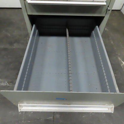 Stanley Vidmar 7 Drawer Small Parts Tools Storage Shop Cabinet 22.5" x 28" x 59"