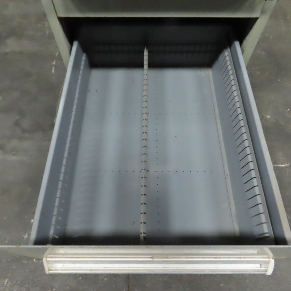 Stanley Vidmar 7 Drawer Small Parts Tools Storage Shop Cabinet 22.5" x 28" x 59"