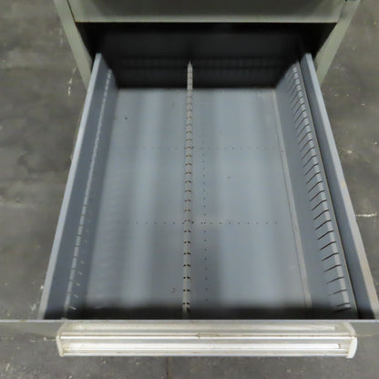 Stanley Vidmar 7 Drawer Small Parts Tools Storage Shop Cabinet 22.5" x 28" x 59"