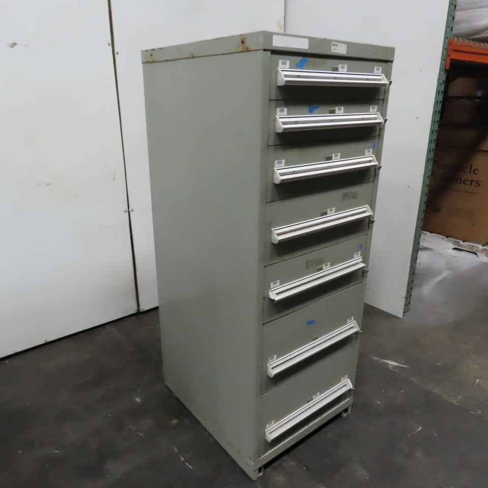 Stanley Vidmar 7 Drawer Small Parts Tools Storage Shop Cabinet 22.5" x 28" x 59"