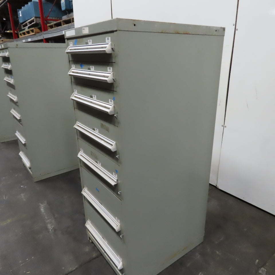 Stanley Vidmar 7 Drawer Small Parts Tools Storage Shop Cabinet 22.5" x 28" x 59"