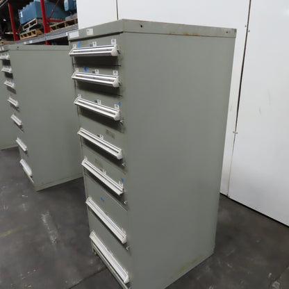 Stanley Vidmar 7 Drawer Small Parts Tools Storage Shop Cabinet 22.5" x 28" x 59"