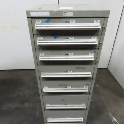 Stanley Vidmar 7 Drawer Small Parts Tools Storage Shop Cabinet 22.5" x 28" x 59"