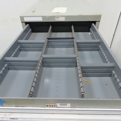 Stanley Vidmar 7 Drawer Small Parts Tools Storage Shop Cabinet 22.5" x 28" x 59"