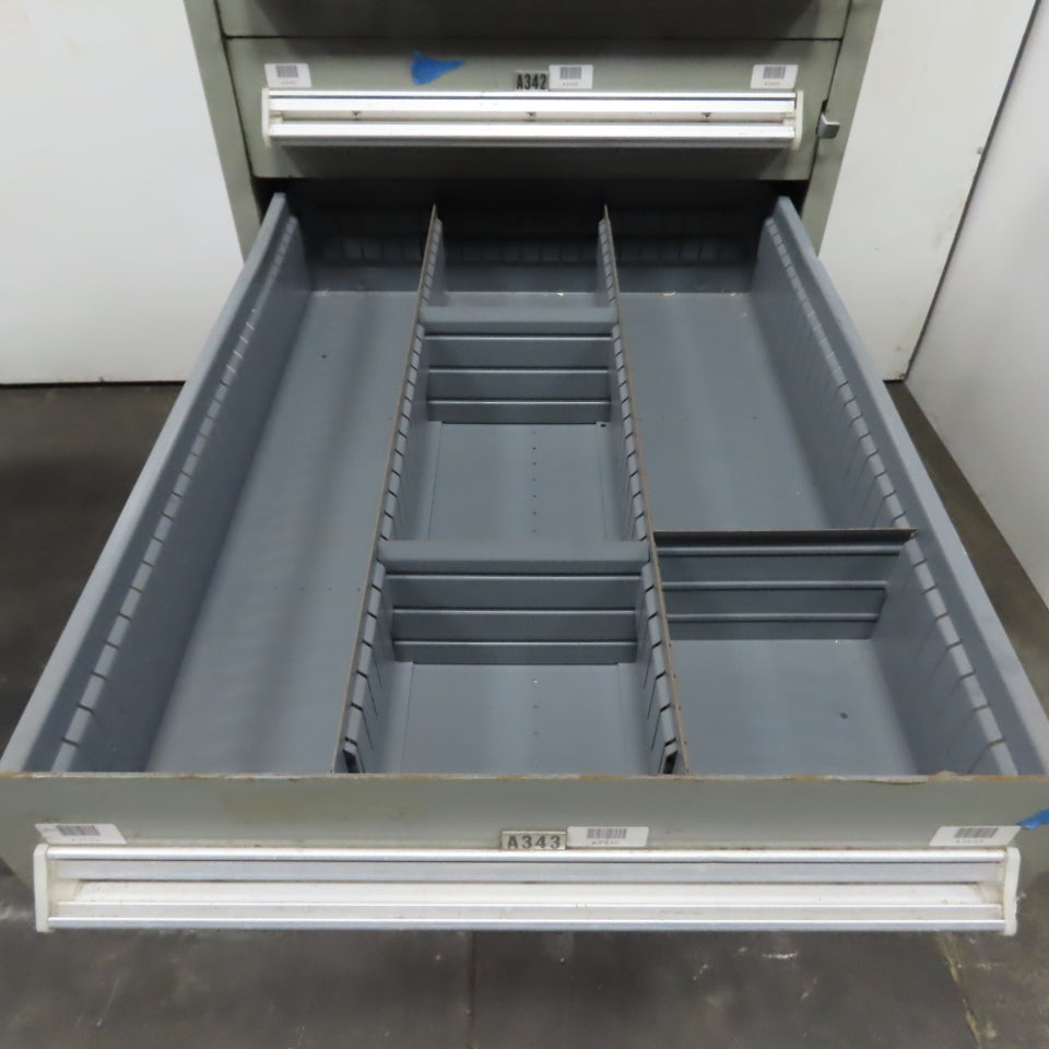 Stanley Vidmar 7 Drawer Small Parts Tools Storage Shop Cabinet 22.5" x 28" x 59"