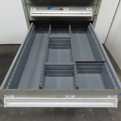 Stanley Vidmar 7 Drawer Small Parts Tools Storage Shop Cabinet 22.5" x 28" x 59"