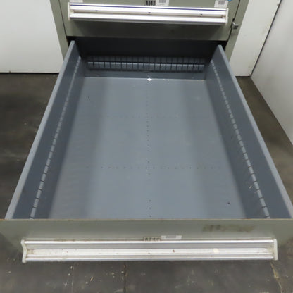Stanley Vidmar 7 Drawer Small Parts Tools Storage Shop Cabinet 22.5" x 28" x 59"