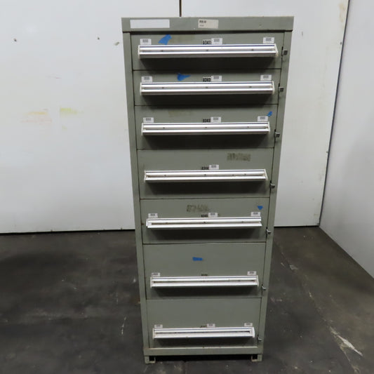 Stanley Vidmar 7 Drawer Small Parts Tools Storage Shop Cabinet 22.5" x 28" x 59"