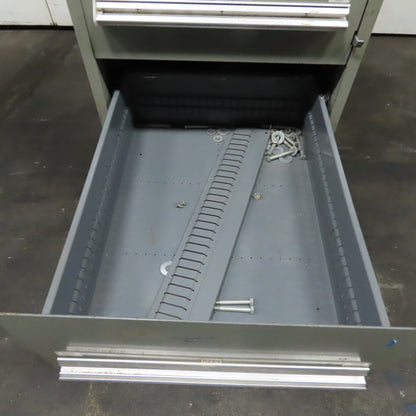 Stanley Vidmar 7 Drawer Small Parts Tools Storage Shop Cabinet 22.5" x 28" x 59"