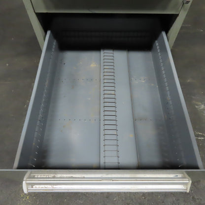 Stanley Vidmar 7 Drawer Small Parts Tools Storage Shop Cabinet 22.5" x 28" x 59"