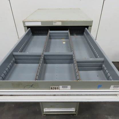 Stanley Vidmar 7 Drawer Small Parts Tools Storage Shop Cabinet 22.5" x 28" x 59"