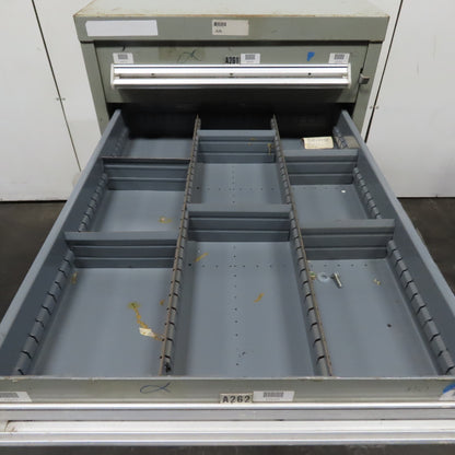 Stanley Vidmar 7 Drawer Small Parts Tools Storage Shop Cabinet 22.5" x 28" x 59"