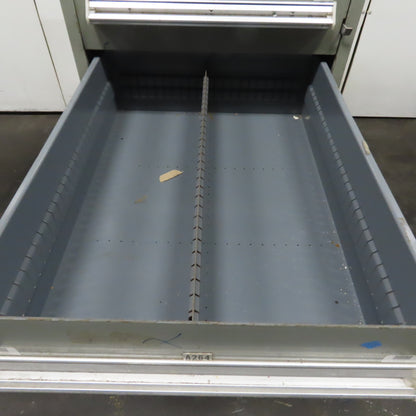 Stanley Vidmar 7 Drawer Small Parts Tools Storage Shop Cabinet 22.5" x 28" x 59"