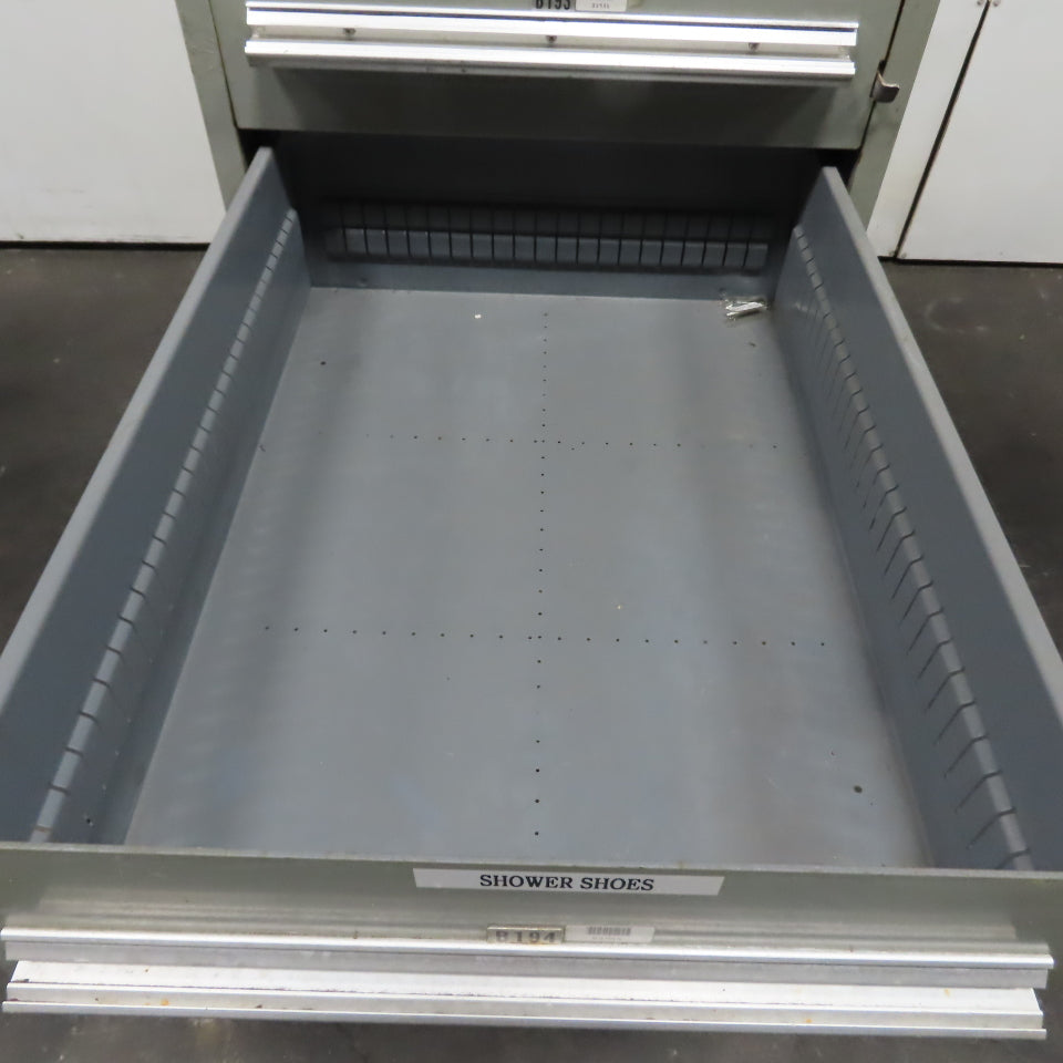 Stanley Vidmar 7 Drawer Small Parts Tools Storage Shop Cabinet 22.5" x 28" x 59"